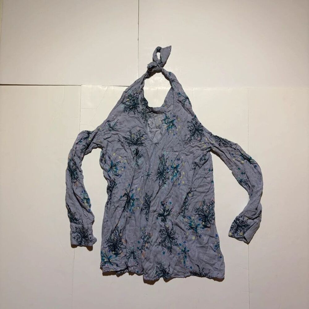 Free People Purple Floral Women's Top size Small